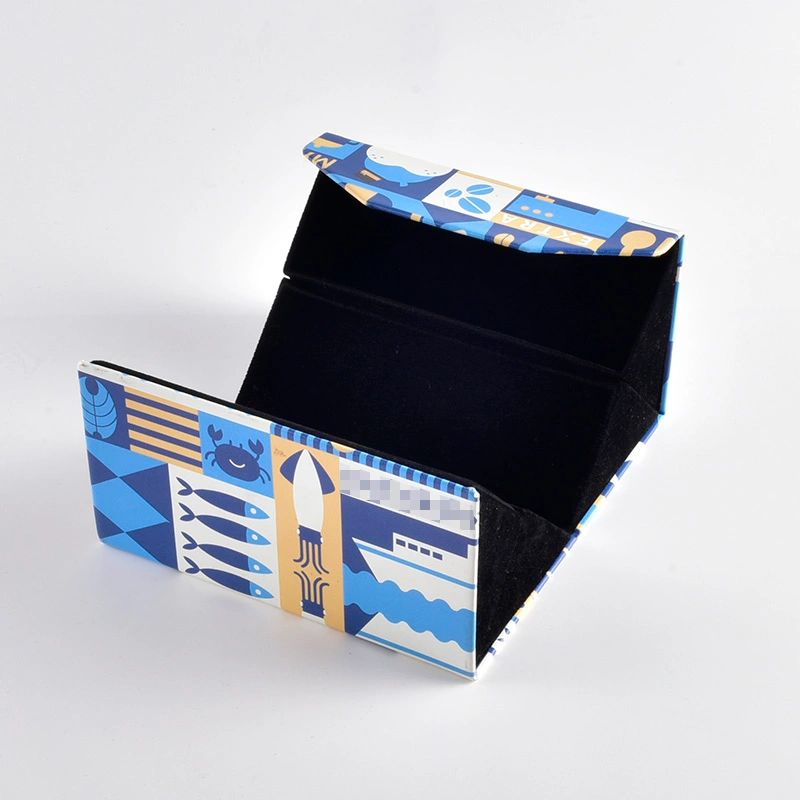 Multi pair folding case shown open with black interior compartments