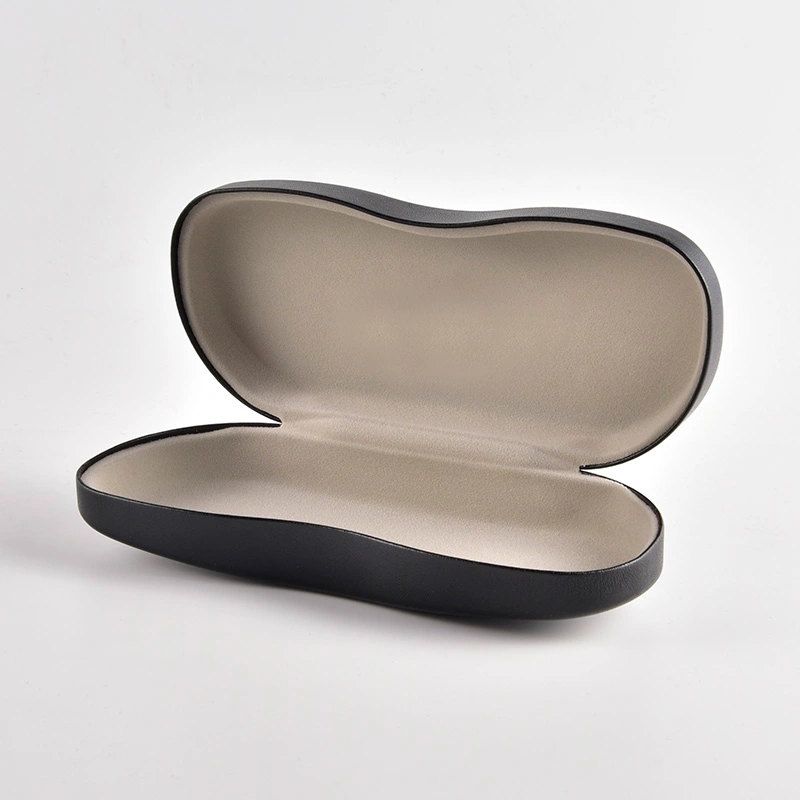 Black oversized case shown open with grey lining